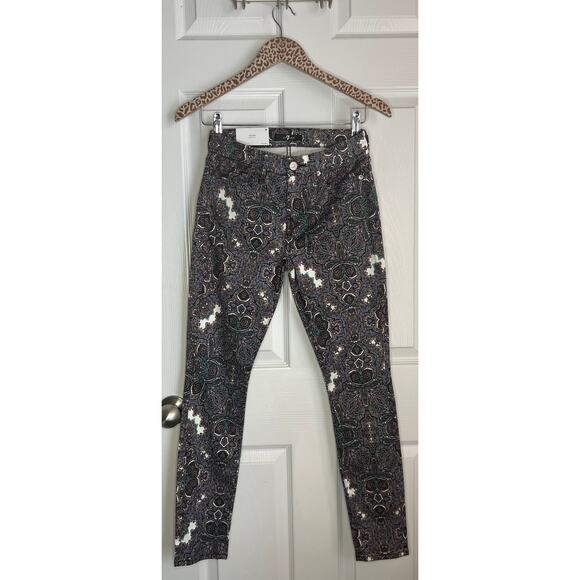 7 For All Mankind Ankle Paisley Skinny Jeans sz 26 - Picture 1 of 3